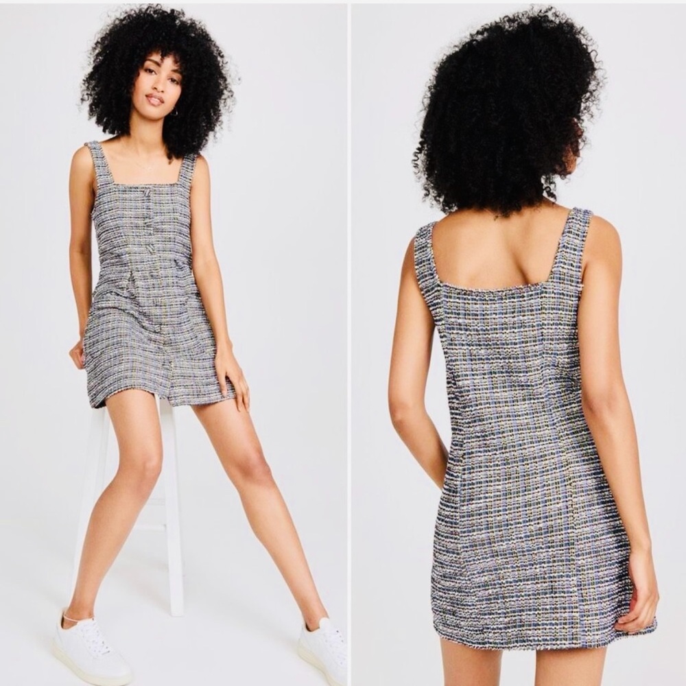 Free People “Maxx Mini Shift Dress” in Midnight Combo Blue, NWT, super cute!